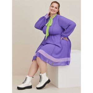 SCOOBY DOO DAPHNE CHIFFON FIT N FLARE DRESS